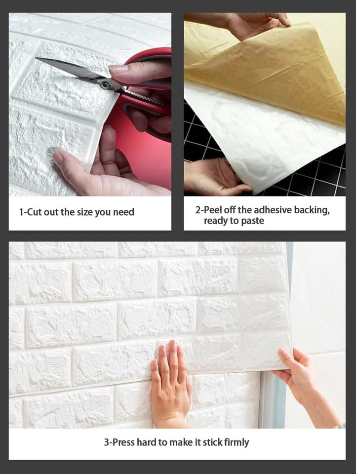 Adhesivo Con Diseño De Ladrillo Para Par